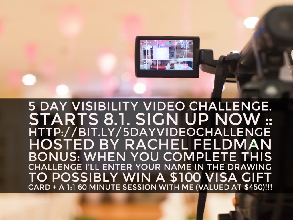video visibility challenge with rachel feldman 