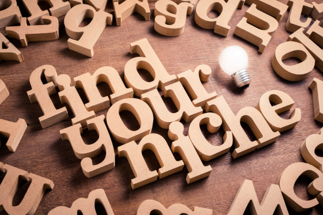find your niche, wooden blocks on table