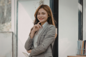 happy woman finding her niche