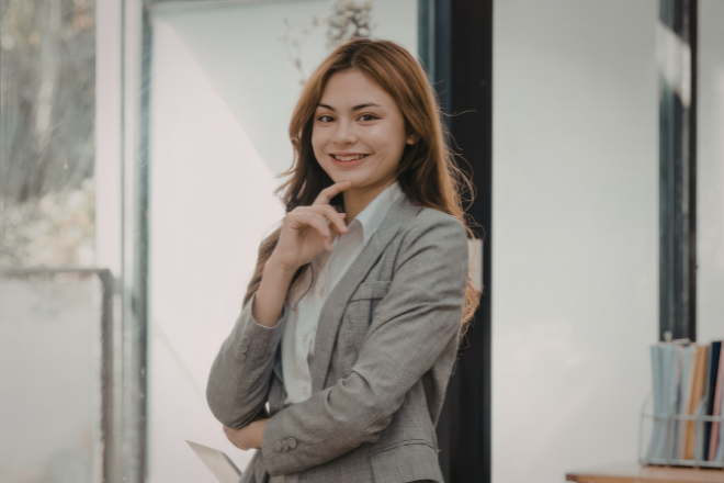 happy woman finding her niche
